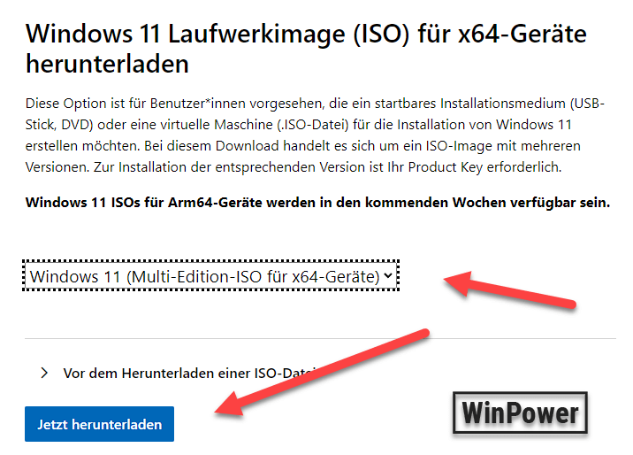 ISO Dateien für Windows 11 24H2